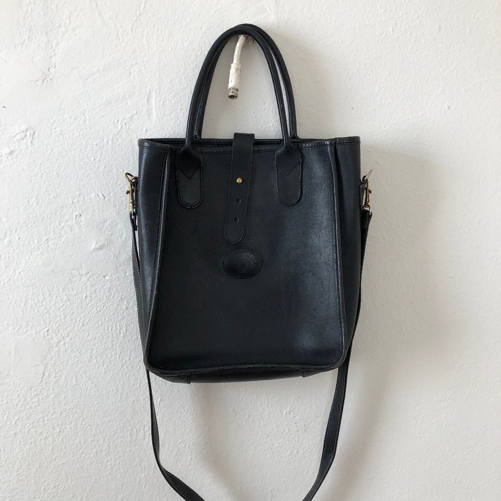 Vintage Michael Green Black Leather Handbag